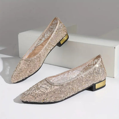 SheerLuxe Embroidered Flats