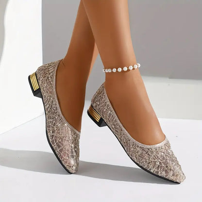 SheerLuxe Embroidered Flats