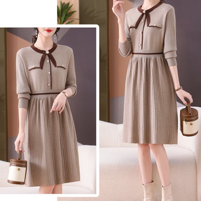 Celine Bow-Tie Knit Dress