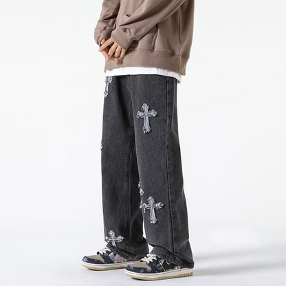 Rebel Cross Denim Jeans