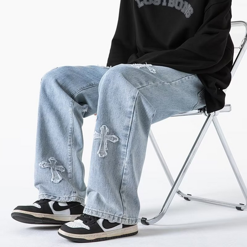 Rebel Cross Denim Jeans