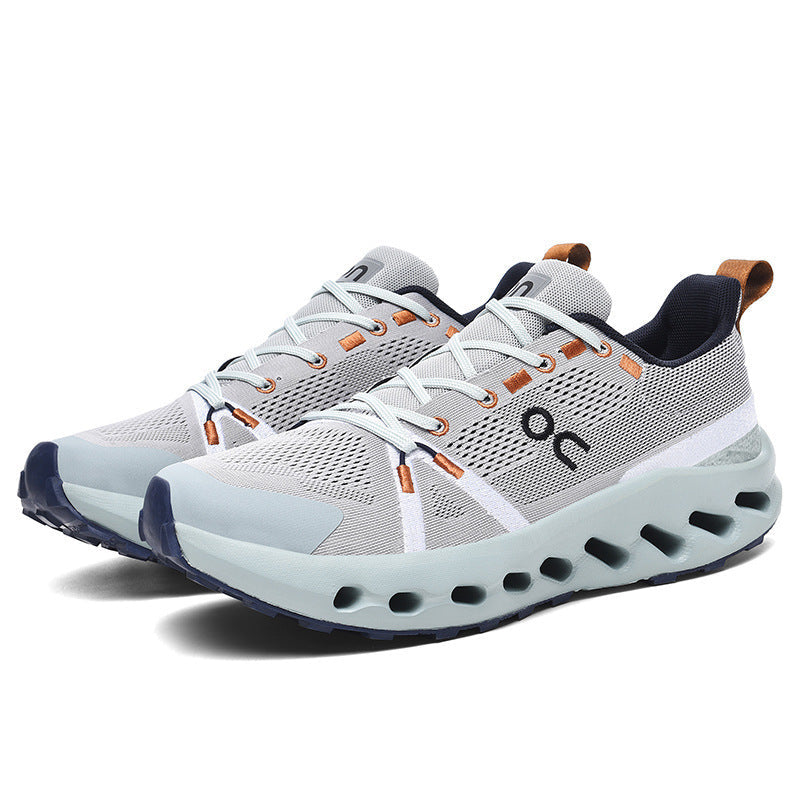 White running shoes with visible brand logo on a white background