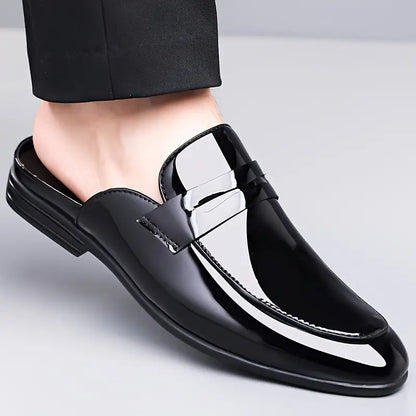 Oxford Gloss Slip Mules