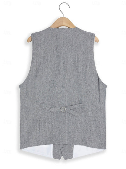 Herringbone Wool 3-Piece Suit